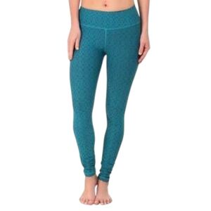 prAna Misty Yoga Leggings Sustainable  Womens S Athleisure Comfy Low Rise Teal